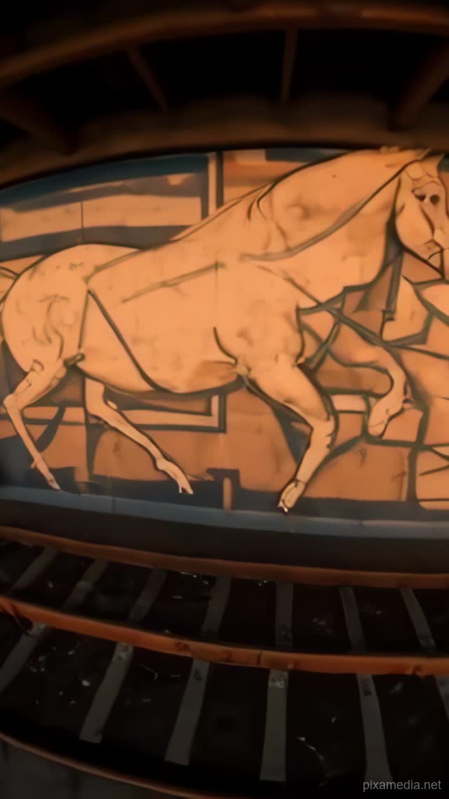 Stallion on Concrete Veins - Street Art AI stock
